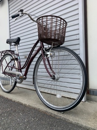 ☆前後タイヤ新古品☆   27型　LEDオートライトシティーサイクル　防犯登録料込価格︎‼︎