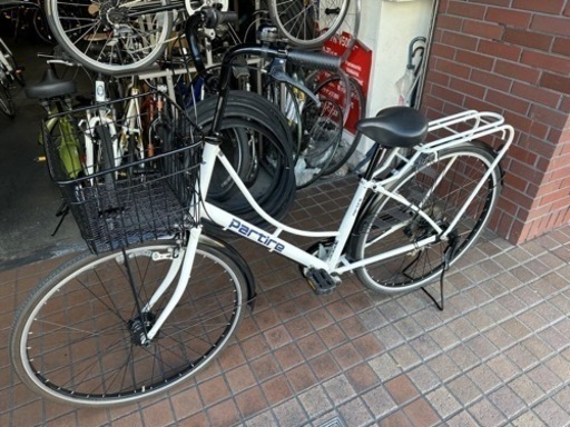 27インチ　外装6段変速　ledオートライト付き　ホワイト