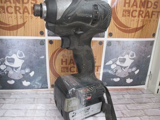 日立　HITACHI　WH14DBAL2　インパクトドライバ　バッテリ14.4V二個/充電器付き　中古品　【ハンズクラフト宜野湾店】