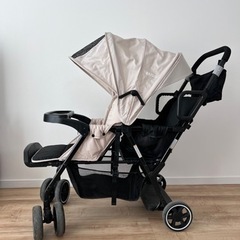 ベージュ・美品】KATOJI 2人でゴー ふたりでゴー 二人乗りベビーカー
