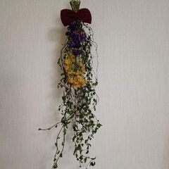 縦長スワッグ　ドライフラワー