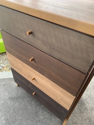 美品 ニトリ製 チェストラック ランダム2 60 DBR