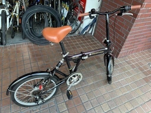 ★美品★20インチ　外装6段変速付き折り畳み自転車　茶色