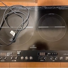 ジャンク品　アイリスオーヤマ　IH2口　コンロ