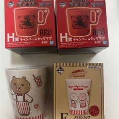 うさまるとワンピースのコップ
