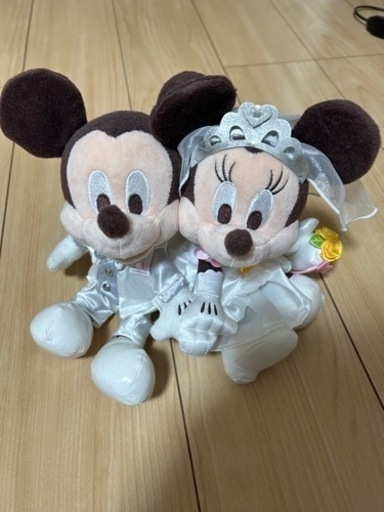 お話中　ミッキー　ミニー　ぬいぐるみ　結婚　ウェディング