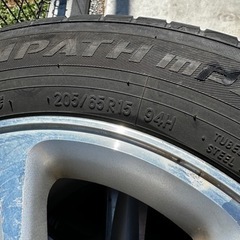 バリ溝！アルミホイールタイヤセット　205/65R15の画像