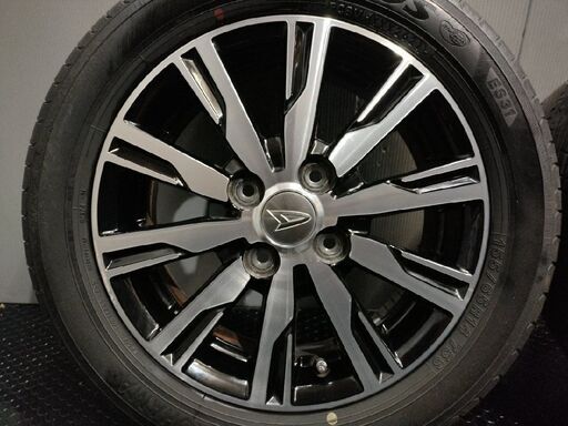 【YOKOHAMA ES31 155/65R14】夏タイヤ【ダイハツ タントカスタム 純正ホイール 14インチ 4.5J4HPCD100+45】21～22年製 バリ溝　(VTK955)