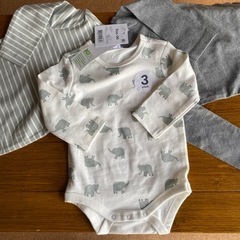 新品　ロンパース　肌着　長袖　3枚セットの画像