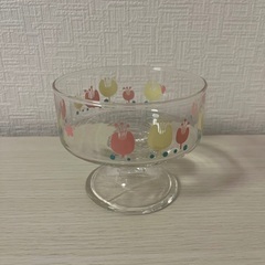 昭和レトロ　グラス　サンデーグラス　足付き　レトロポップ　ヴィンテージ　食器の画像