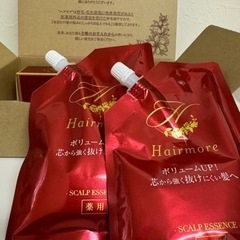 ヘアモア薬用育毛剤　ボリュームUP　 薄毛　本体1本詰め替え2セット 女性の画像