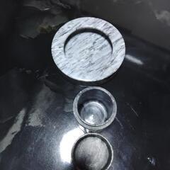 大理石灰皿　タバコ入れの画像