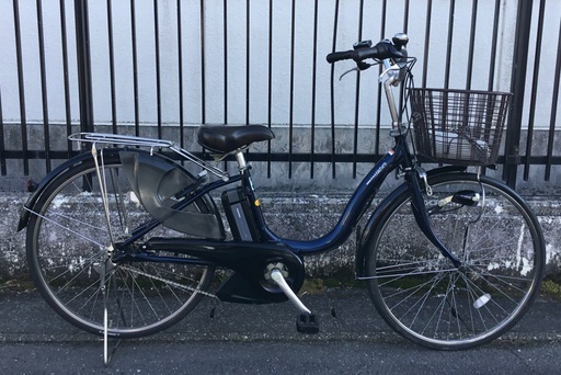 ＜整備済＞ヤマハ・電動アシスト自転車・26インチPASナチュラ・3段変速・ネイビー ・お掃除済みですぐ乗れます
