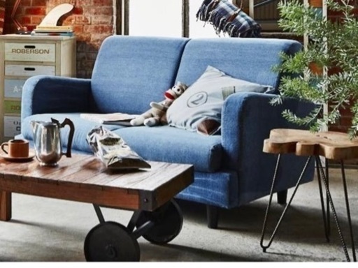 家具 ソファ 3人掛け　デニムソファ