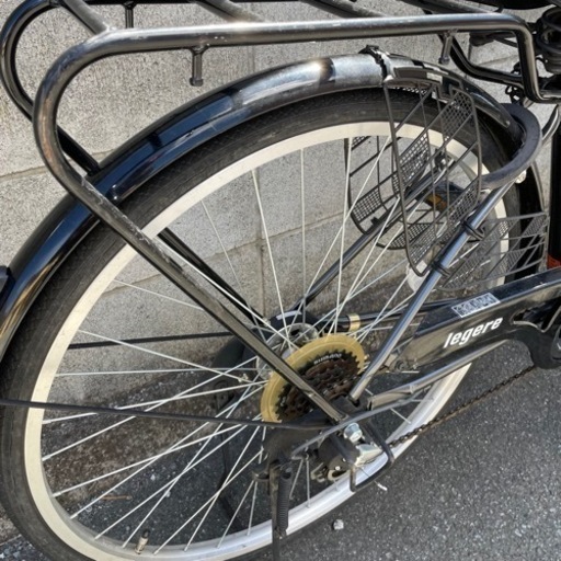 6段変速 街乗り用自転車（ママチャリ）26インチ カゴ/鍵/オートライト