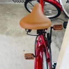 折りたたみ20インチ自転車　ワインレッドの画像