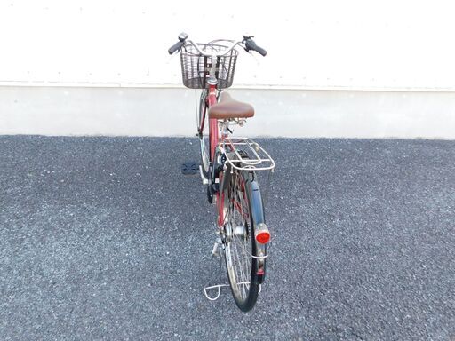 新生活応援 新基準 2012年モデル 子供乗せ対応! ヤマハ PAS ナチュラS PM26NS アメリカンレッド 4.3Ah 車体&バッテリー極めて良好! 自転車 自616!