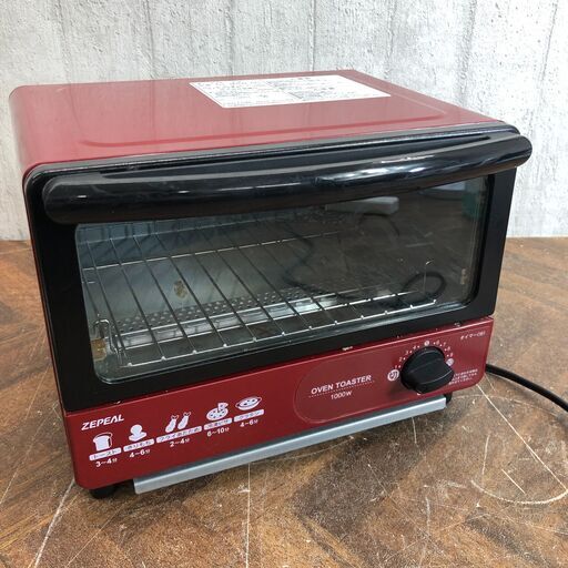 ZEPEAL ゼピール オーブントースター DT-M100-RD 2017年製 赤 レッド 24c菊倉HG