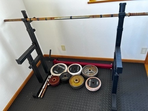 パワーラック、バーベルシャフト、ダンベルシャフトセット売り