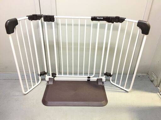 A1153　日本育児　おくだけとおせんぼ　おくトビラ　Sサイズ　つみき　ホワイトスチール　ベビーゲート　ベビーフェンス