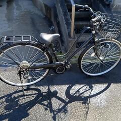 27インチギヤ６段変速自転車黒