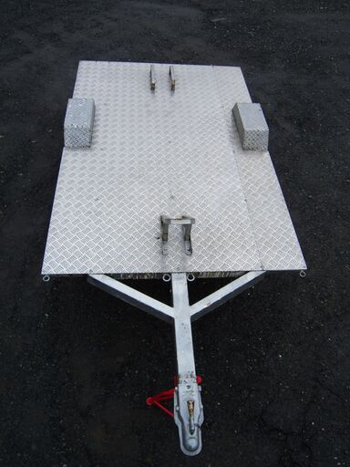 ワンオフ製作車両　トレーラー　アルミ縞板　リーフスプリング・ショックアブソーバー付!