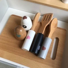 木製　おままごとキッチンの画像
