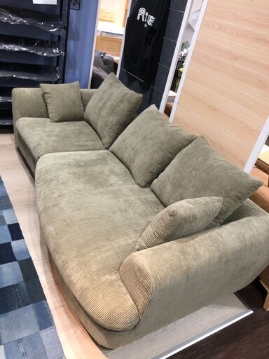 アシンメトリー　コーデュロイソファ