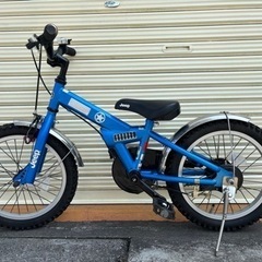 JEEP 子供自転車 16インチ ブルー 片足スタンド付きの画像