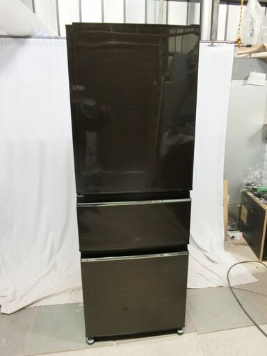 三菱 MITSUBISHI 冷蔵庫 ファミリー 2019年製 3ドア 330L ホワイト ファン式 右開き MR-CX33E-W 大型 330L