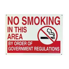 SECURITY SIGN / NO SMOKING　看板