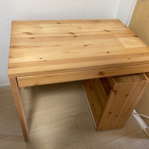 【無印良品】パイン材デスク＋パイン材デスクワゴン