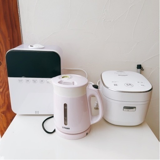 【商談中】炊飯器、湯沸器、加湿器3点セット