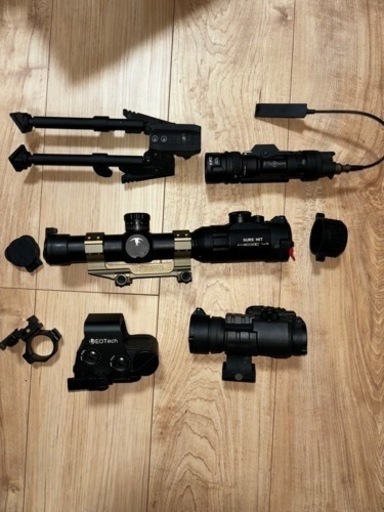 電動ガン　光学機器、バイポット