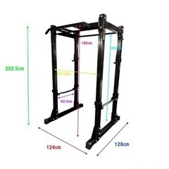 スリムパワーラック、バーベル、プレート(10kg×6枚、5kg×2枚、2.5kg×2枚)の画像