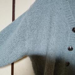 ニットカーディガン　くすみグリーン　3Lの画像