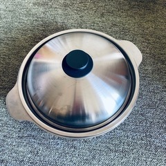 ステンレス鍋　蒸し皿つき　24cm
