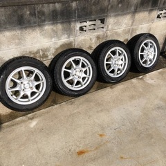 終了　13インチアルミホイール4.5J+45スタッドレス付き