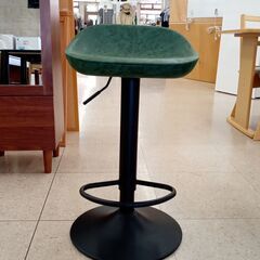 ★ジモティ割あり★  カウンターチェア 緑 H×D×W クリーニ...