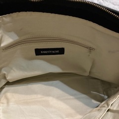 Bardot rose 黒レザー　トートバッグの画像