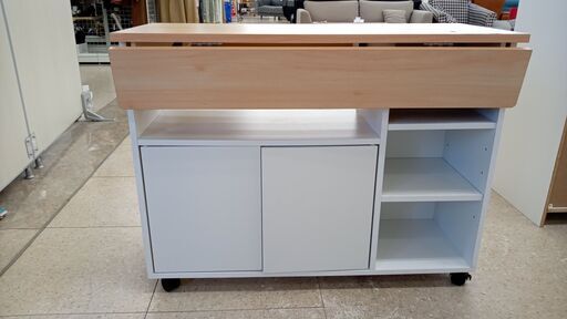 ★ジモティ割あり★  キッチンカウンター ナチュラル H69×D40-65×W90 クリーニング済み TJ4915