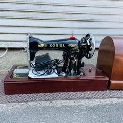 アンティーク　ミシン　KOSEL 木箱　ペダル　説明書付きの画像