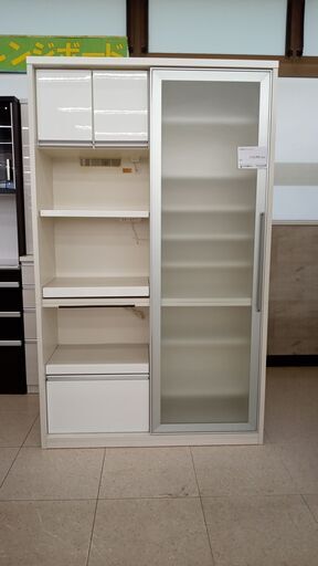 店長値引き★ジモティ割あり★ 松田家具 キッチンボード 白 H198×D44×W120 クリーニング済み TJ4917