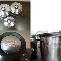 Amway Queen 片手鍋 ソースパン 3点セット MULTI-PLY 18/8 USA製 調理