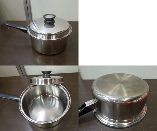 Amway Queen 片手鍋 ソースパン 3点セット MULTI-PLY 18/8 USA製 調理器具 アムウェイ クイーン 札幌市