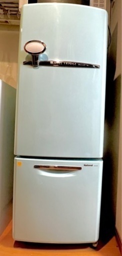 冷蔵庫　ナショナル　National　ウィル　Will Fridge 　2ドア　ターコイズブルー