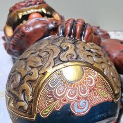陶芸品　獅子　玉乗り獅子　古美術　骨董品の画像