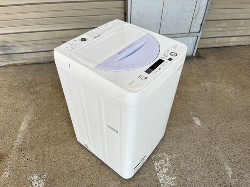 【格安】洗濯機 5.5K シャープ ES-GE5A 2017年製 中古動作品 クリーニング済み 給水・排水ホース付