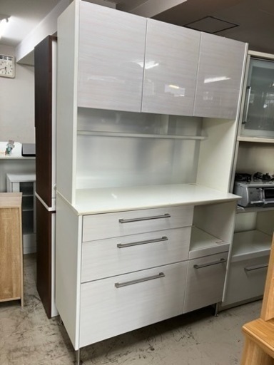 I2403-669 ダイニングボード ピンク/ホワイト 上下分割可 キズ汚れテープ跡有り