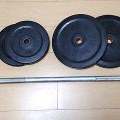 ベンチプレス台　バー・重り・ウエイトセット　値下げしました　価格応談可の画像
